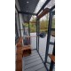8ft long x 3ft wide x 7.5" tall Catio / Cat lean to Painted Grey
